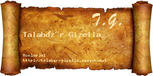 Talabér Gizella névjegykártya