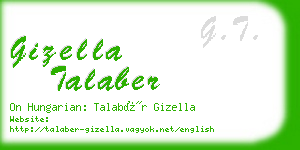 gizella talaber business card